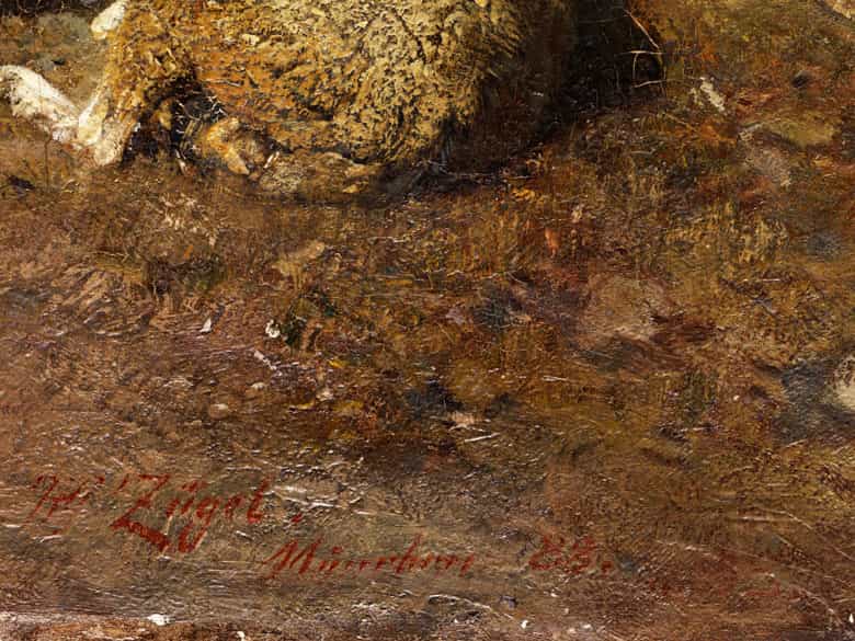 Detailabbildung: Heinrich Johann von Zügel, 1850 Murrhardt - 1941 München