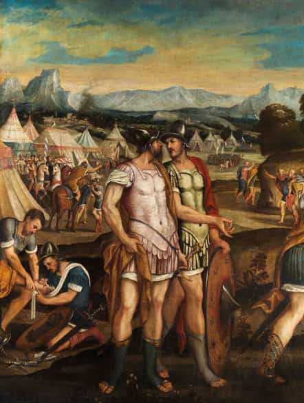 Detailabbildung: Bonifacio de Pitati, genannt Bonifacio Veronese, 1487 Verona - 1553 Fano, Werkstatt des