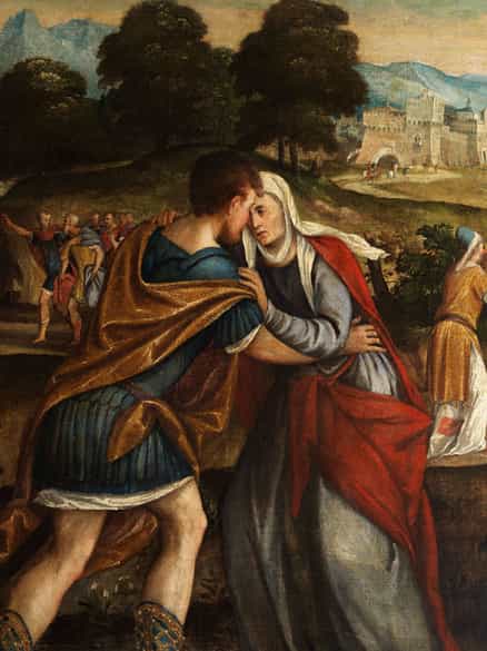 Detailabbildung: Bonifacio de Pitati, genannt Bonifacio Veronese, 1487 Verona - 1553 Fano, Werkstatt des