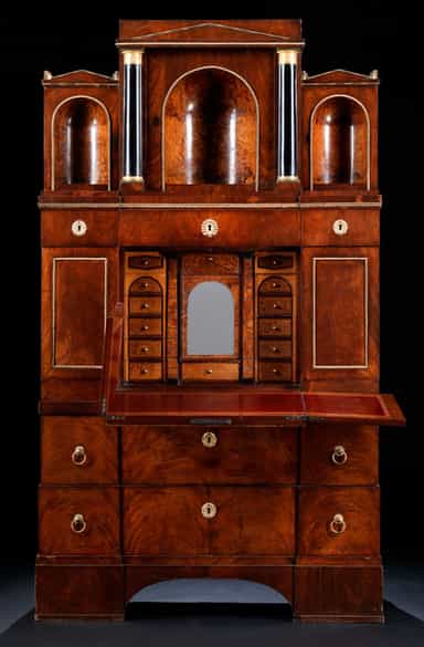 Detailabbildung: Klassizistischer Schreibschrank à deux corps, Werkstatt des Friedrich Gottlob Hoffmann