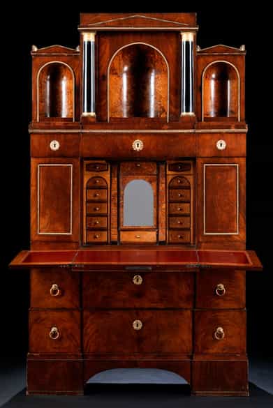 Detailabbildung: Klassizistischer Schreibschrank à deux corps, Werkstatt des Friedrich Gottlob Hoffmann