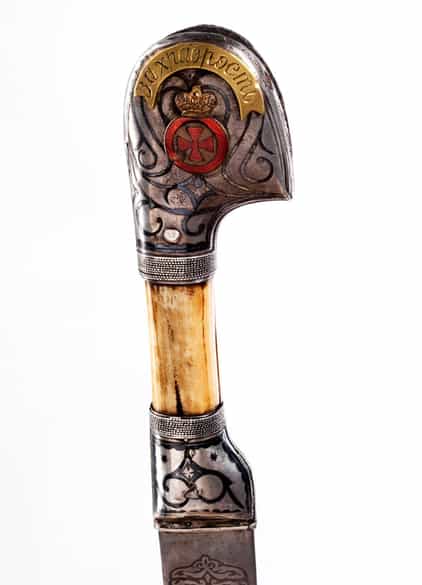 Detailabbildung: Silber-Schaschka mit dem St. Anna-Orden