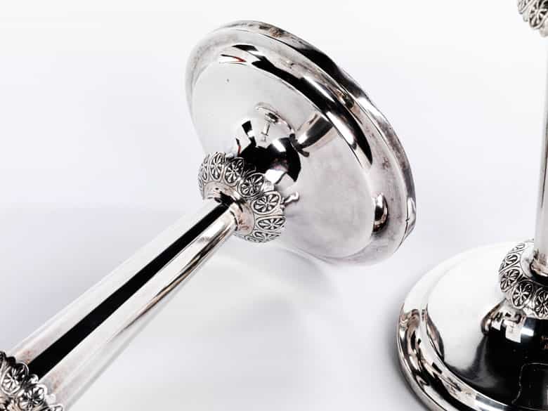 Detailabbildung: Satz von drei Empire-Tafelleuchtern