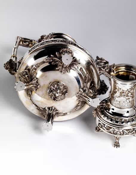 Detailabbildung: Dreiteiliges Silber-Kaffeeservice