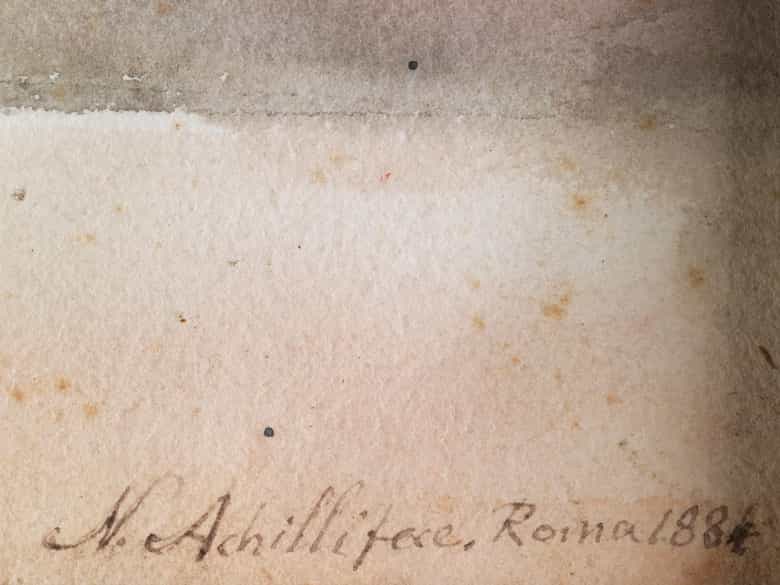 Detailabbildung: N. Achili, römischer Maler des 19. Jahrhunderts