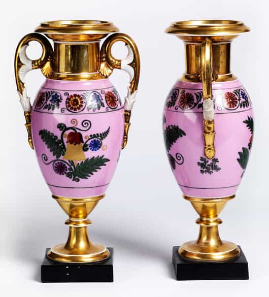 Detailabbildung: Paar Empire-Porzellanvasen