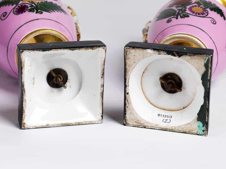 Detailabbildung: Paar Empire-Porzellanvasen