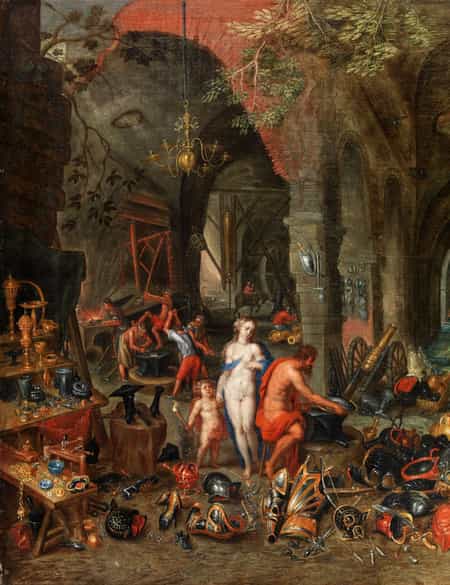 Detailabbildung: Flämischer Maler des 17. Jahrhunderts in der Nachfolge / Umkreis Jan Brueghel d. J., 1601 - 1678 Antwerpen