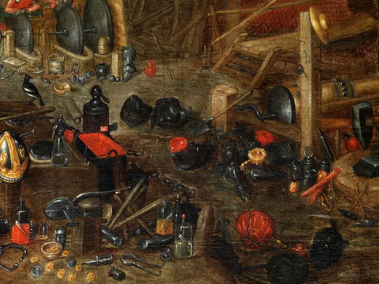 Detailabbildung: Flämischer Maler des 17. Jahrhunderts in der Nachfolge / Umkreis Jan Brueghel d. J., 1601 - 1678 Antwerpen