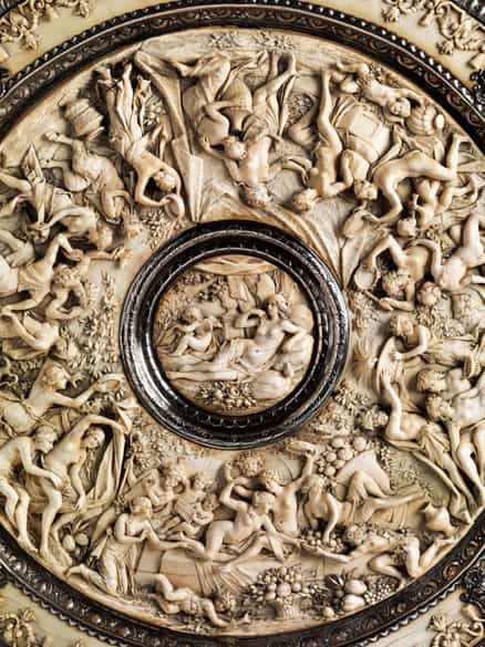 Detailabbildung: Prunkvolle Schauplatte „Venus und Cupido 