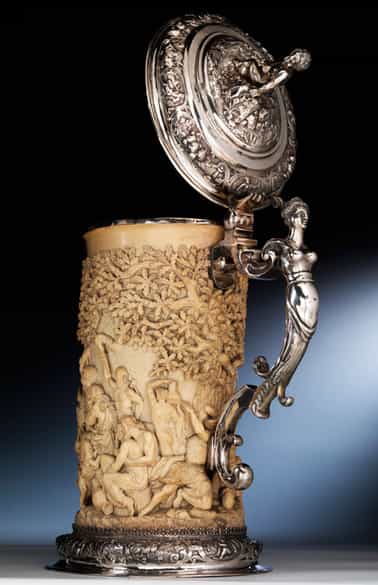 Detailabbildung: Prunkhumpen mit dem Bildthema: TRIUMPHZUG DER CERES