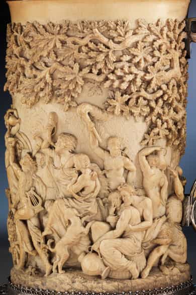 Detailabbildung: Prunkhumpen mit dem Bildthema: TRIUMPHZUG DER CERES