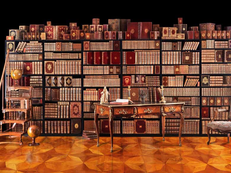 Detailabbildung: Eine dekorative Bibliothek mit mehr als 900 prächtigen Einbänden des 17. und 18. Jahrhunderts A decorative library with more than 900 sumptuously bound books from the 17th and 18th centuries