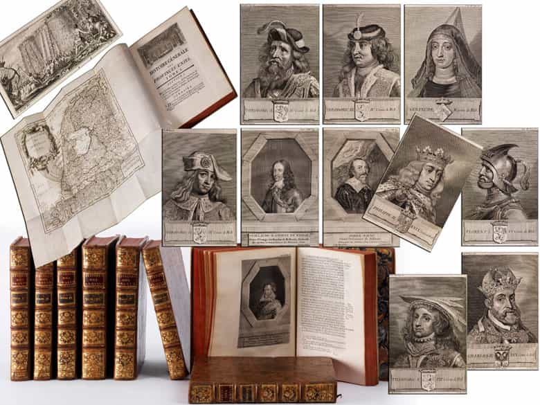 Detailabbildung: Eine dekorative Bibliothek mit mehr als 900 prächtigen Einbänden des 17. und 18. Jahrhunderts A decorative library with more than 900 sumptuously bound books from the 17th and 18th centuries