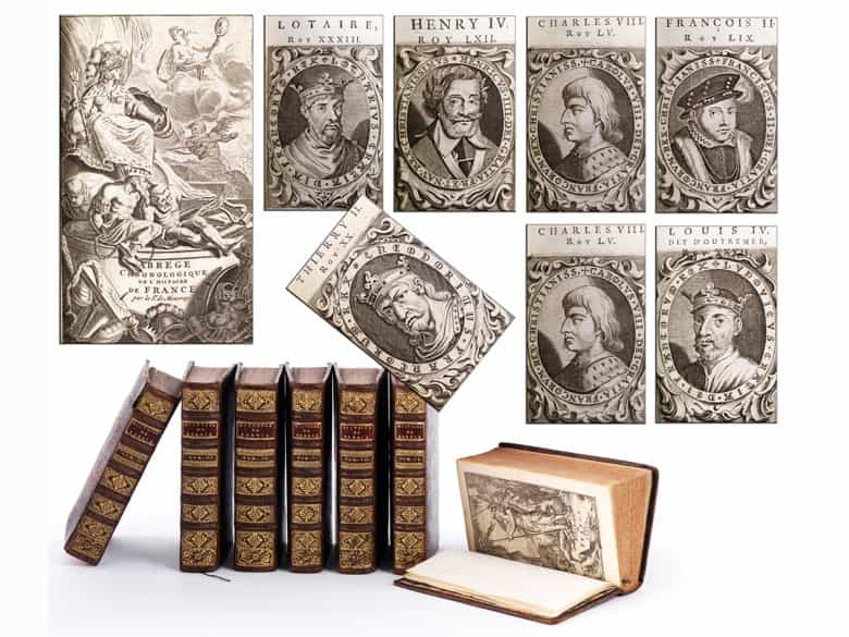 Detailabbildung: Eine dekorative Bibliothek mit mehr als 900 prächtigen Einbänden des 17. und 18. Jahrhunderts A decorative library with more than 900 sumptuously bound books from the 17th and 18th centuries