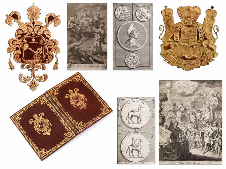Detailabbildung: Eine dekorative Bibliothek mit mehr als 900 prächtigen Einbänden des 17. und 18. Jahrhunderts A decorative library with more than 900 sumptuously bound books from the 17th and 18th centuries