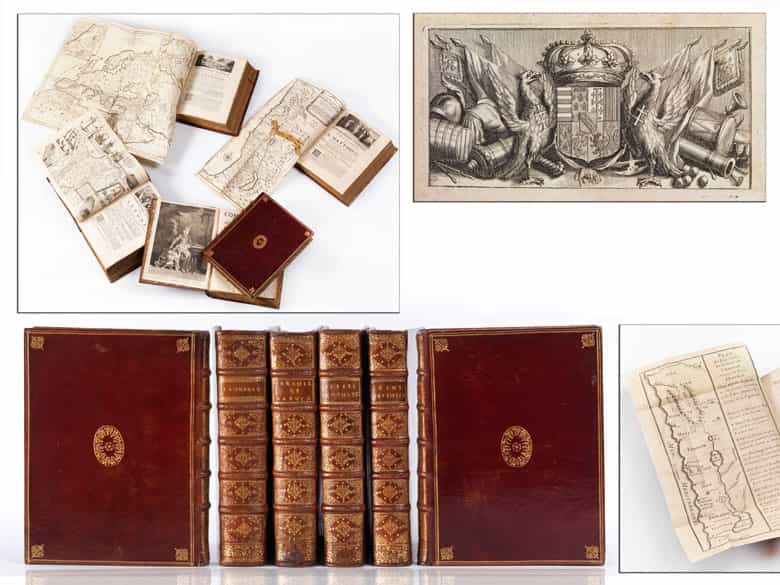 Detailabbildung: Eine dekorative Bibliothek mit mehr als 900 prächtigen Einbänden des 17. und 18. Jahrhunderts A decorative library with more than 900 sumptuously bound books from the 17th and 18th centuries