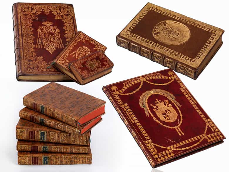 Detailabbildung: Eine dekorative Bibliothek mit mehr als 900 prächtigen Einbänden des 17. und 18. Jahrhunderts A decorative library with more than 900 sumptuously bound books from the 17th and 18th centuries