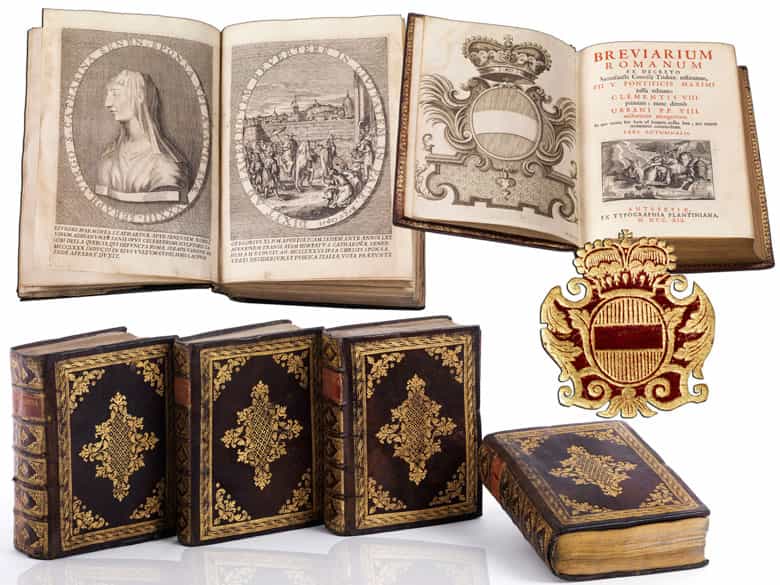 Detailabbildung: Eine dekorative Bibliothek mit mehr als 900 prächtigen Einbänden des 17. und 18. Jahrhunderts A decorative library with more than 900 sumptuously bound books from the 17th and 18th centuries