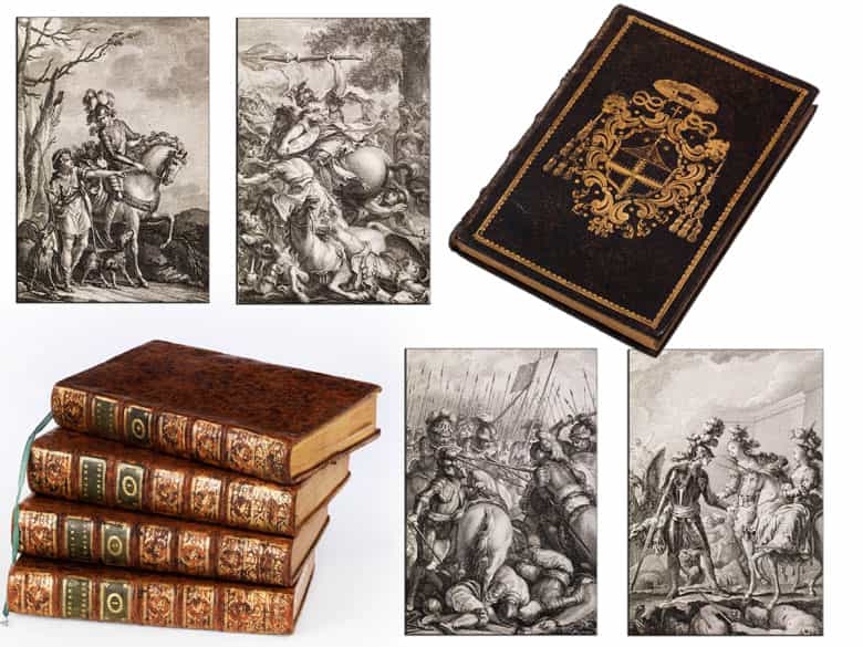 Detailabbildung: Eine dekorative Bibliothek mit mehr als 900 prächtigen Einbänden des 17. und 18. Jahrhunderts A decorative library with more than 900 sumptuously bound books from the 17th and 18th centuries
