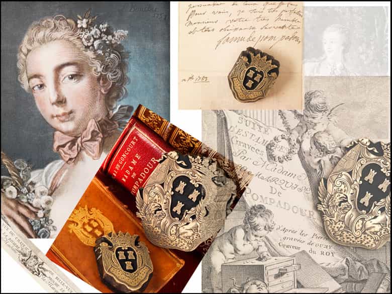Detailabbildung: †Bedeutende Wappen europäischer Könige und Adeliger - 112 Stempel aus der Sammlung des königlichen Buchbinders