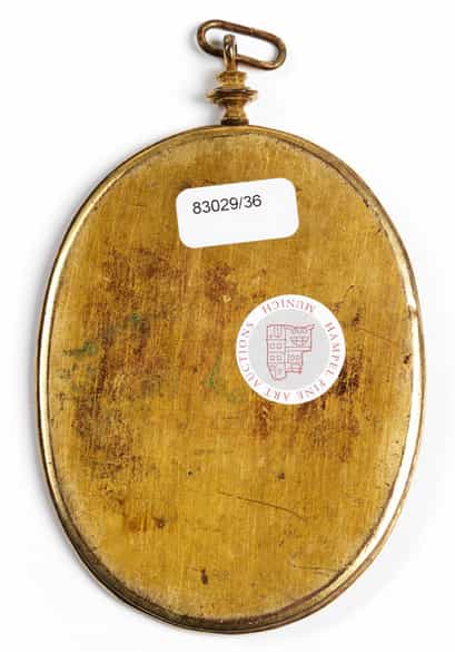 Detailabbildung: Miniaturbildnis eines Jesuitenheiligen (Franz Xaverius?)