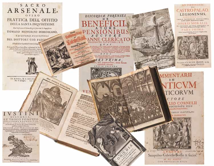 Detailabbildung: Dekorative Bibliothek mit 603 Bänden