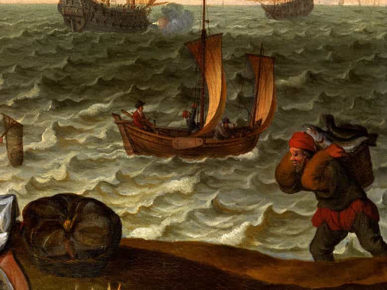Detailabbildung: Adam Willaerts, 1577 Antwerpen - 1664 Utrecht, und Willem Ormea, 1611 - 1665, zug.