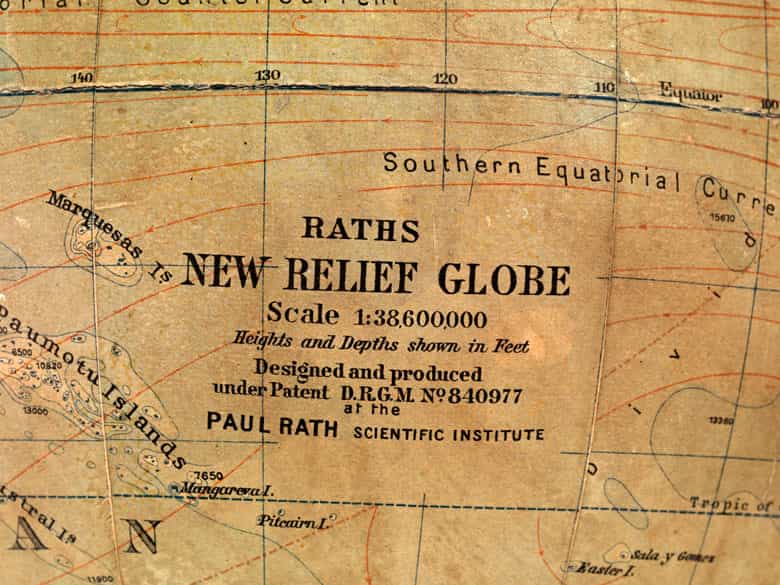 Detailabbildung: Relief-Globus