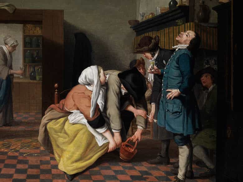 Detailabbildung: Jan Josef Horemans d. J., 1714 Antwerpen - 1790 Der Maler war Dekan der Lukasgilde in Antwerpen.
