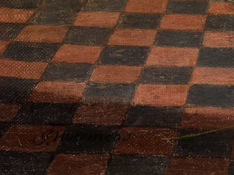 Detailabbildung: Jan Josef Horemans d. J., 1714 Antwerpen - 1790 Der Maler war Dekan der Lukasgilde in Antwerpen.