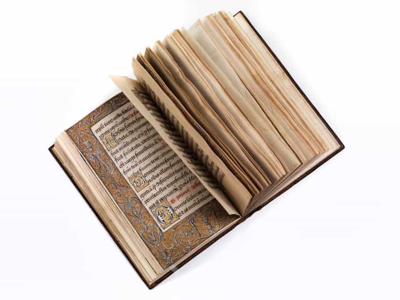 Detailabbildung: Handgeschriebenes Stundenbuch