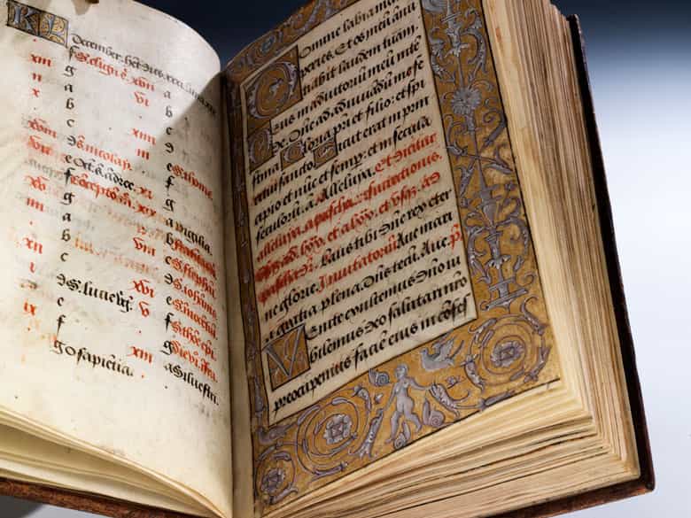 Detailabbildung: Handgeschriebenes Stundenbuch