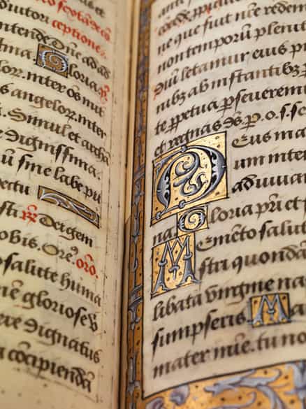 Detailabbildung: Handgeschriebenes Stundenbuch