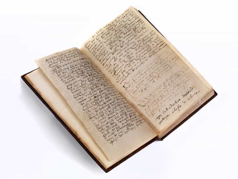 Detailabbildung: Handgeschriebenes Stundenbuch
