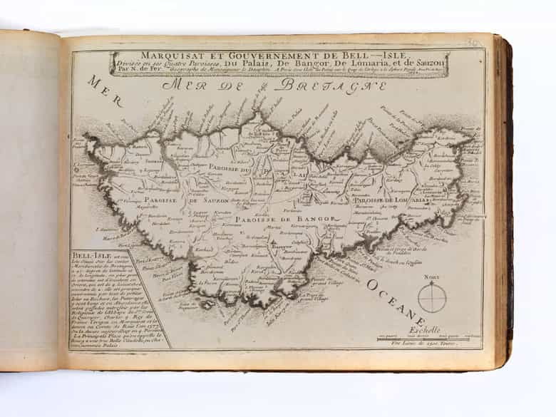 Detailabbildung: Befestigungskunst mit vielen Plänen von Städten und Häfen Fer, Nicolas de.