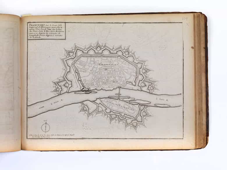 Detailabbildung: Befestigungskunst mit vielen Plänen von Städten und Häfen Fer, Nicolas de.