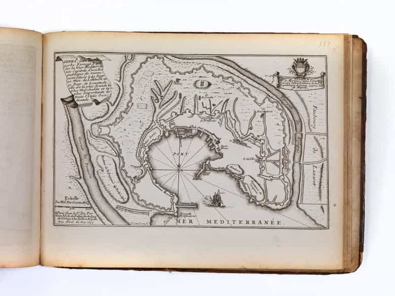 Detailabbildung: Befestigungskunst mit vielen Plänen von Städten und Häfen Fer, Nicolas de.