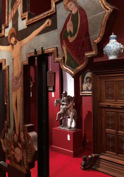Detailabbildung: Bedeutendes sizilianisches Kreuz des ausgehenden 15. Jahrhunderts, Pietro Ruzzolone, um 1484 - 1522 in Palermo tätig, zug.