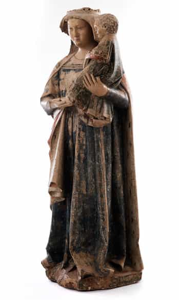 Detailabbildung: Bedeutende, museale Lothringer Steinmadonna