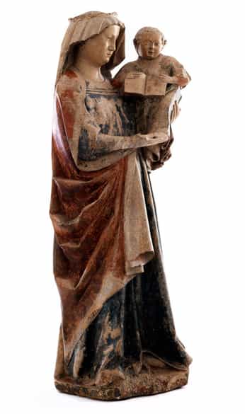 Detailabbildung: Bedeutende, museale Lothringer Steinmadonna