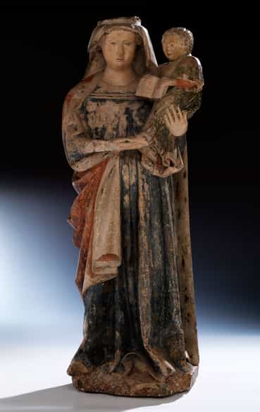 Detailabbildung: Bedeutende, museale Lothringer Steinmadonna