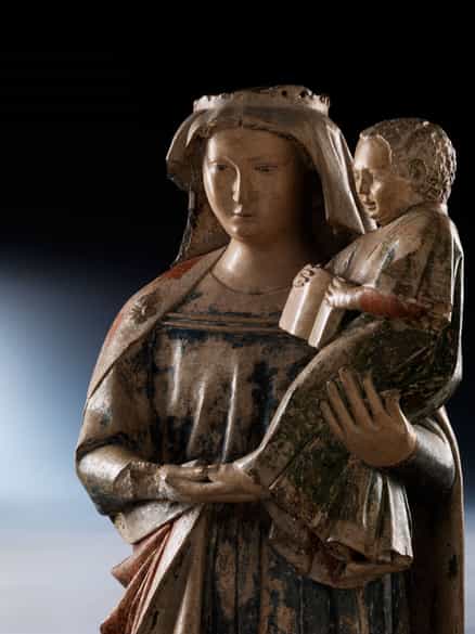 Detailabbildung: Bedeutende, museale Lothringer Steinmadonna