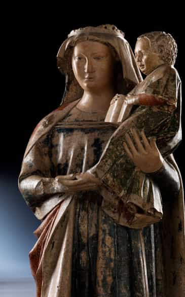 Detailabbildung: Bedeutende, museale Lothringer Steinmadonna