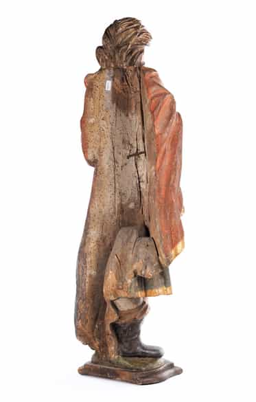 Detailabbildung: Schnitzfigur eines Evangelisten