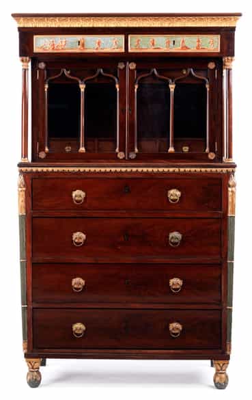 Detailabbildung: Bedeutendes Paar Empire-Möbel