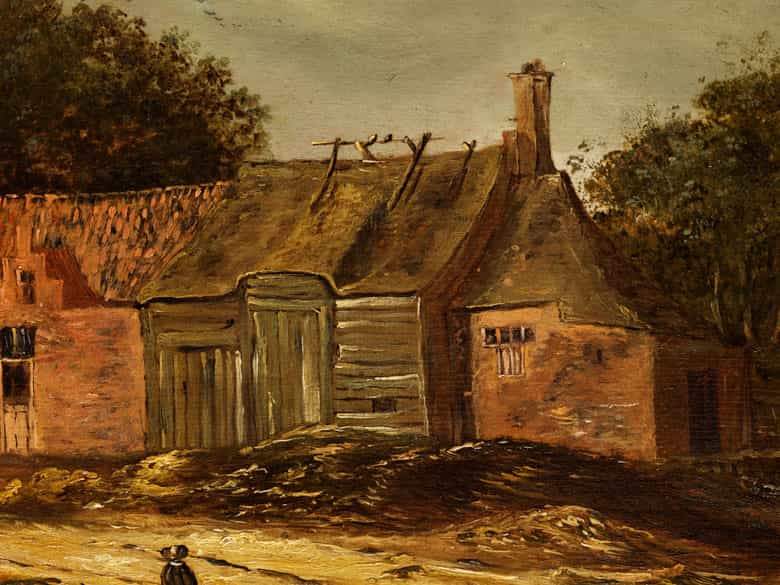 Detailabbildung: Holländischer Maler in Art/ Nachfolge von Jan van Goyen, 1596 Leiden 1656 Den Haag