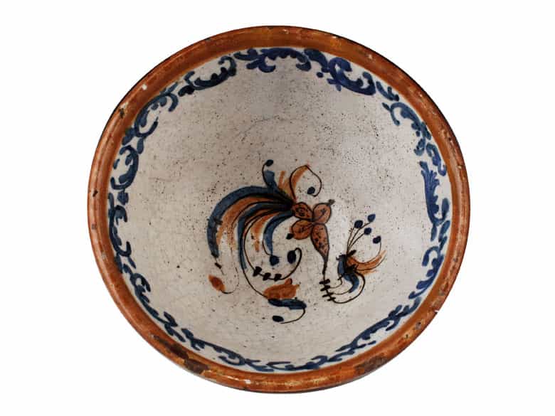 Detailabbildung: Kleines Majolika-Schälchen