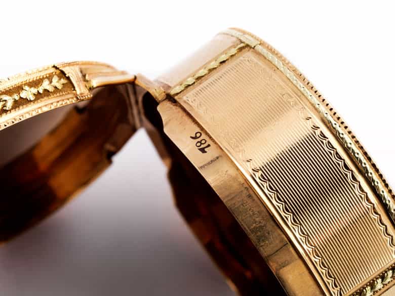 Detailabbildung: Ovale Golddose mit Miniaturportrait einer jungen Dame