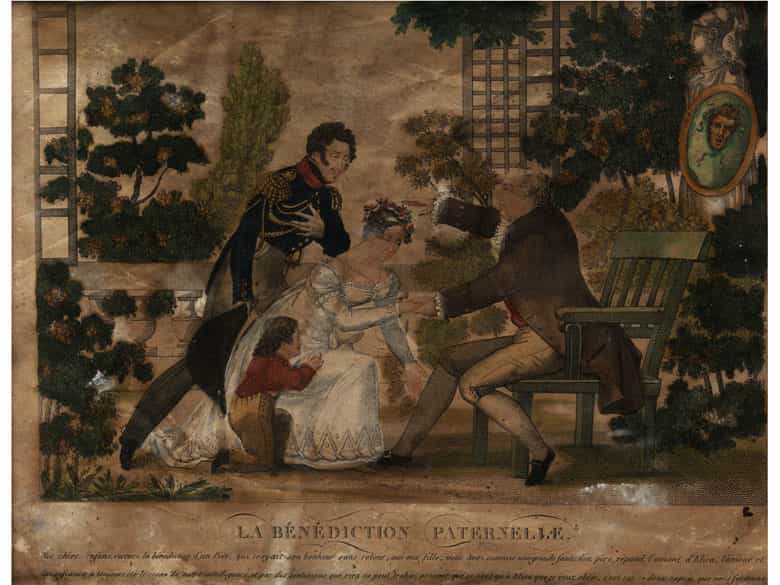 Detailabbildung: Insgesamt sieben gerahmte Lithografien